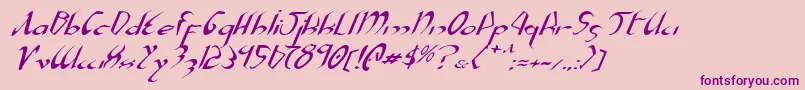 Шрифт XaphanExpandedItalic – фиолетовые шрифты на розовом фоне
