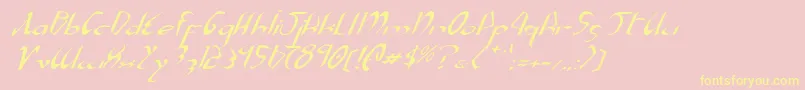 Шрифт XaphanExpandedItalic – жёлтые шрифты на розовом фоне