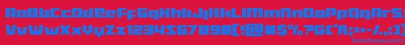 Turbochargecond Font – Blue Fonts on Red Background