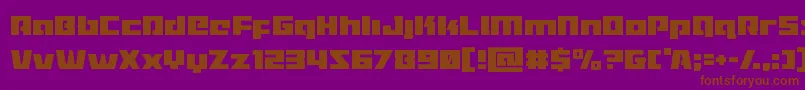 フォントTurbochargecond – 紫色の背景に茶色のフォント