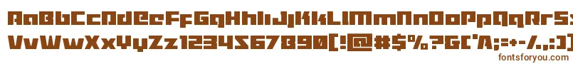 Turbochargecond Font – Brown Fonts on White Background