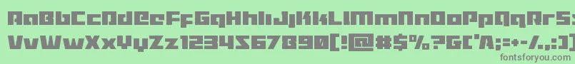 Turbochargecond Font – Gray Fonts on Green Background