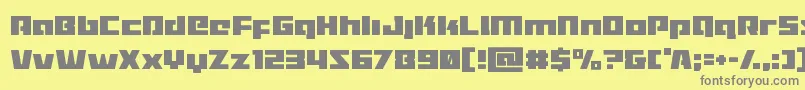 Turbochargecond Font – Gray Fonts on Yellow Background