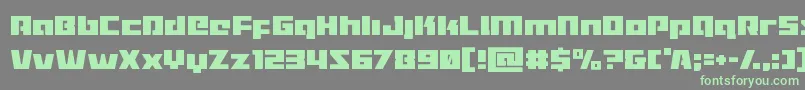 Turbochargecond-Schriftart – Grüne Schriften auf grauem Hintergrund