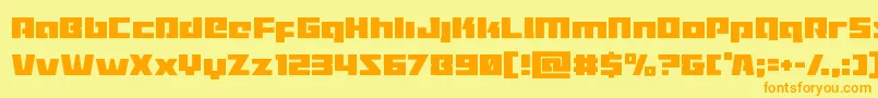 Turbochargecond Font – Orange Fonts on Yellow Background