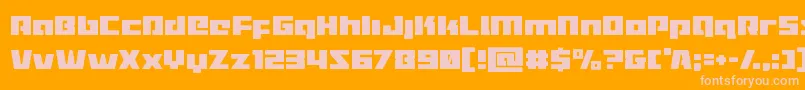 Turbochargecond Font – Pink Fonts on Orange Background