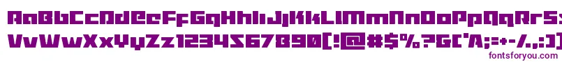 Turbochargecond Font – Purple Fonts on White Background
