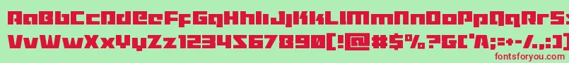 Turbochargecond Font – Red Fonts on Green Background