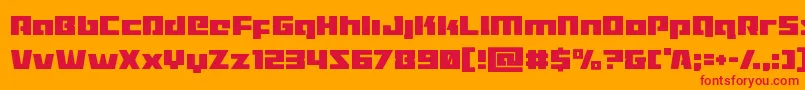 Turbochargecond Font – Red Fonts on Orange Background