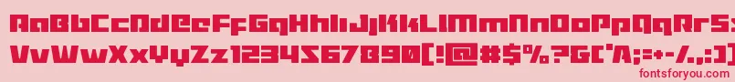 Turbochargecond Font – Red Fonts on Pink Background
