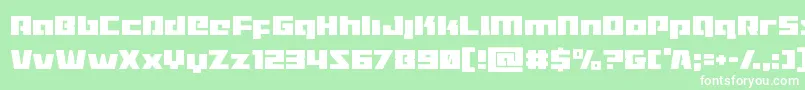 Turbochargecond Font – White Fonts on Green Background