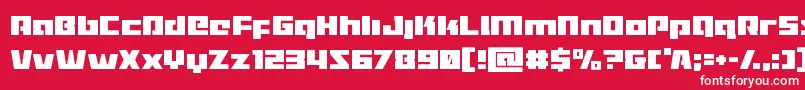 Turbochargecond Font – White Fonts on Red Background