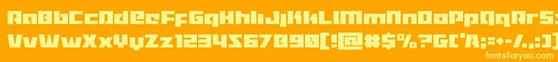 Шрифт Turbochargecond – жёлтые шрифты на оранжевом фоне