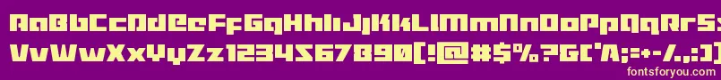 Turbochargecond Font – Yellow Fonts on Purple Background