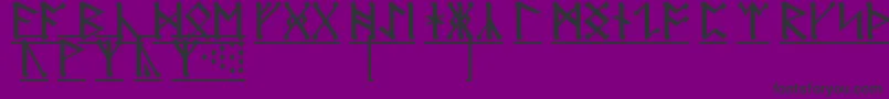 Police RuneA1 – polices noires sur fond violet