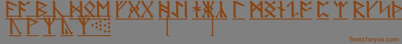 RuneA1 Font – Brown Fonts on Gray Background