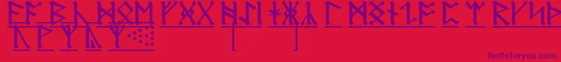 RuneA1 Font – Purple Fonts on Red Background