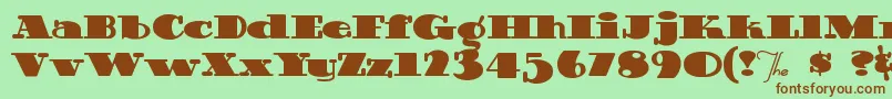 Guinness Font – Brown Fonts on Green Background