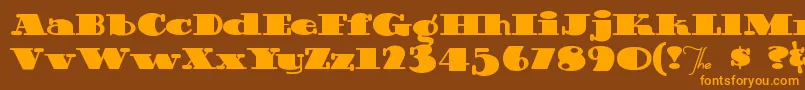 Guinness Font – Orange Fonts on Brown Background