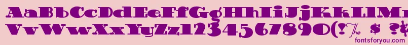 Guinness Font – Purple Fonts on Pink Background