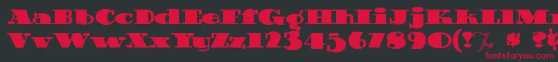 Guinness Font – Red Fonts on Black Background