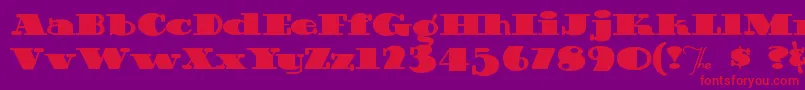 Guinness Font – Red Fonts on Purple Background