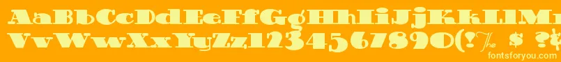 Guinness Font – Yellow Fonts on Orange Background