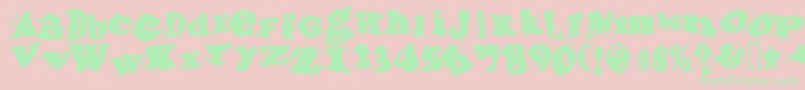 Incantationtwo Font – Green Fonts on Pink Background