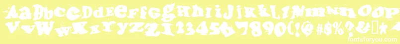 Incantationtwo Font – White Fonts on Yellow Background