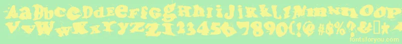 Incantationtwo Font – Yellow Fonts on Green Background