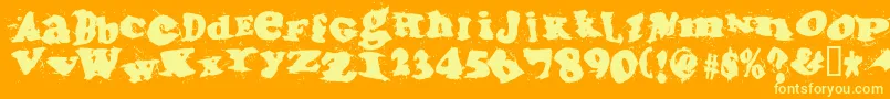 Incantationtwo Font – Yellow Fonts on Orange Background