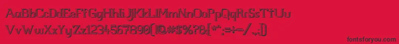 Whitlt3D Font – Black Fonts on Red Background