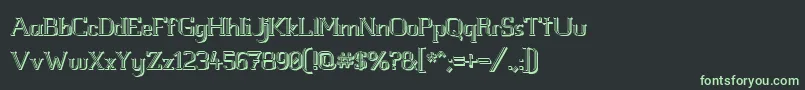 Шрифт Whitlt3D – зелёные шрифты на чёрном фоне
