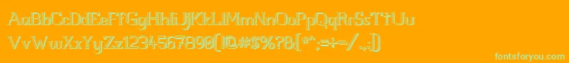 Whitlt3D Font – Green Fonts on Orange Background