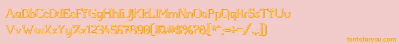 Whitlt3D Font – Orange Fonts on Pink Background