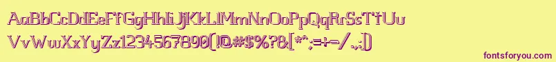 Whitlt3D Font – Purple Fonts on Yellow Background