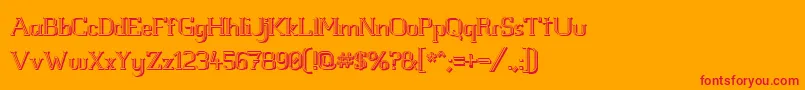 Whitlt3D Font – Red Fonts on Orange Background