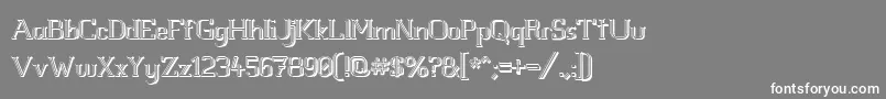 Шрифт Whitlt3D – белые шрифты на сером фоне