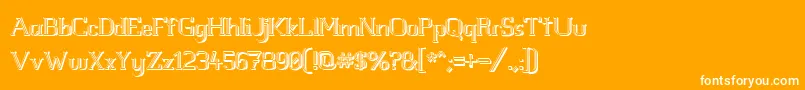 Whitlt3D Font – White Fonts on Orange Background