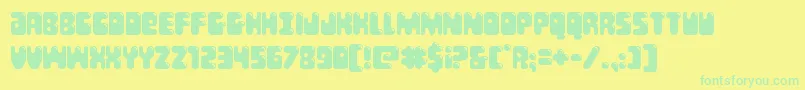 Bubblebutt Font – Green Fonts on Yellow Background