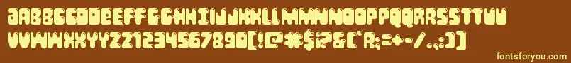 Bubblebutt Font – Yellow Fonts on Brown Background