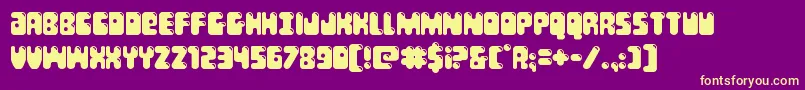 Bubblebutt Font – Yellow Fonts on Purple Background