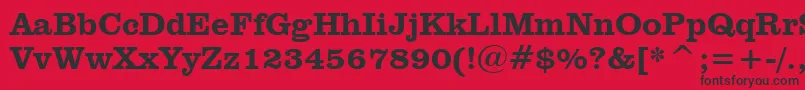 ClarendonHeavyBt Font – Black Fonts on Red Background