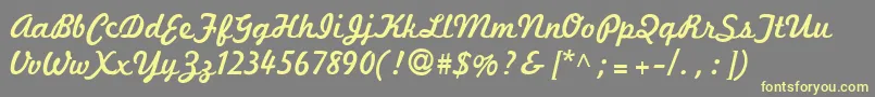 Marketingscript Font – Yellow Fonts on Gray Background
