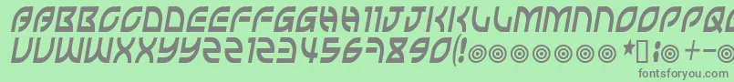 フォントWisecrack – 緑の背景に灰色の文字