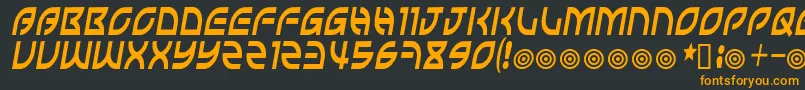 フォントWisecrack – 黒い背景にオレンジの文字