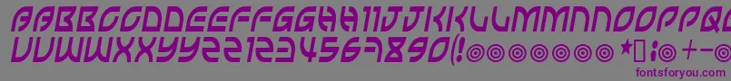 フォントWisecrack – 紫色のフォント、灰色の背景