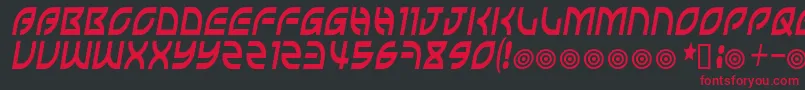 Wisecrack Font – Red Fonts on Black Background