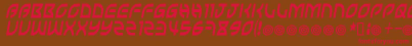 Wisecrack Font – Red Fonts on Brown Background