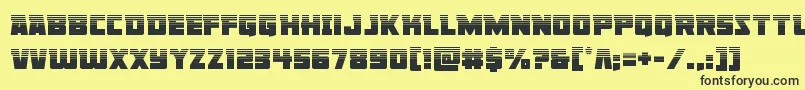 Libertylegionhalf Font – Black Fonts on Yellow Background